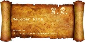 Melczer Rita névjegykártya