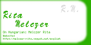 rita melczer business card